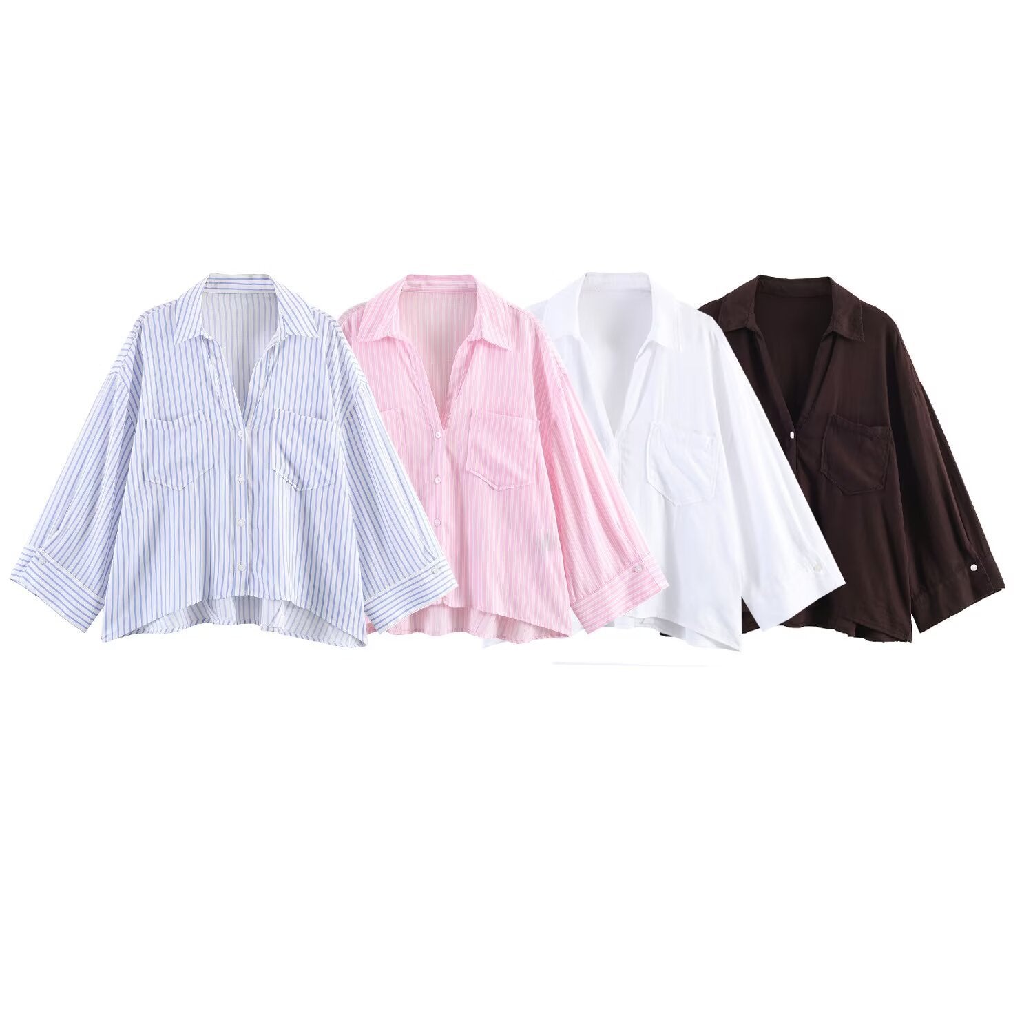 Women's Minimalist Drape Linen Blend Shirt
