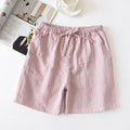 Women's Casual Cotton-Linen Sport Shorts