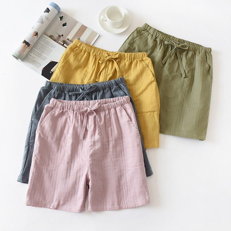 Women's Casual Cotton-Linen Sport Shorts