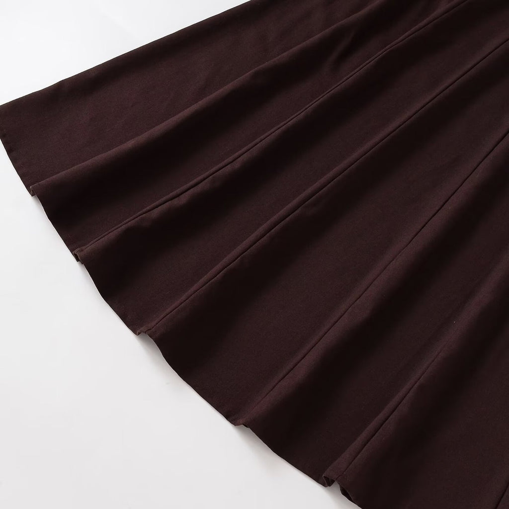 Women's Comfortable Linen Midi Skirt
