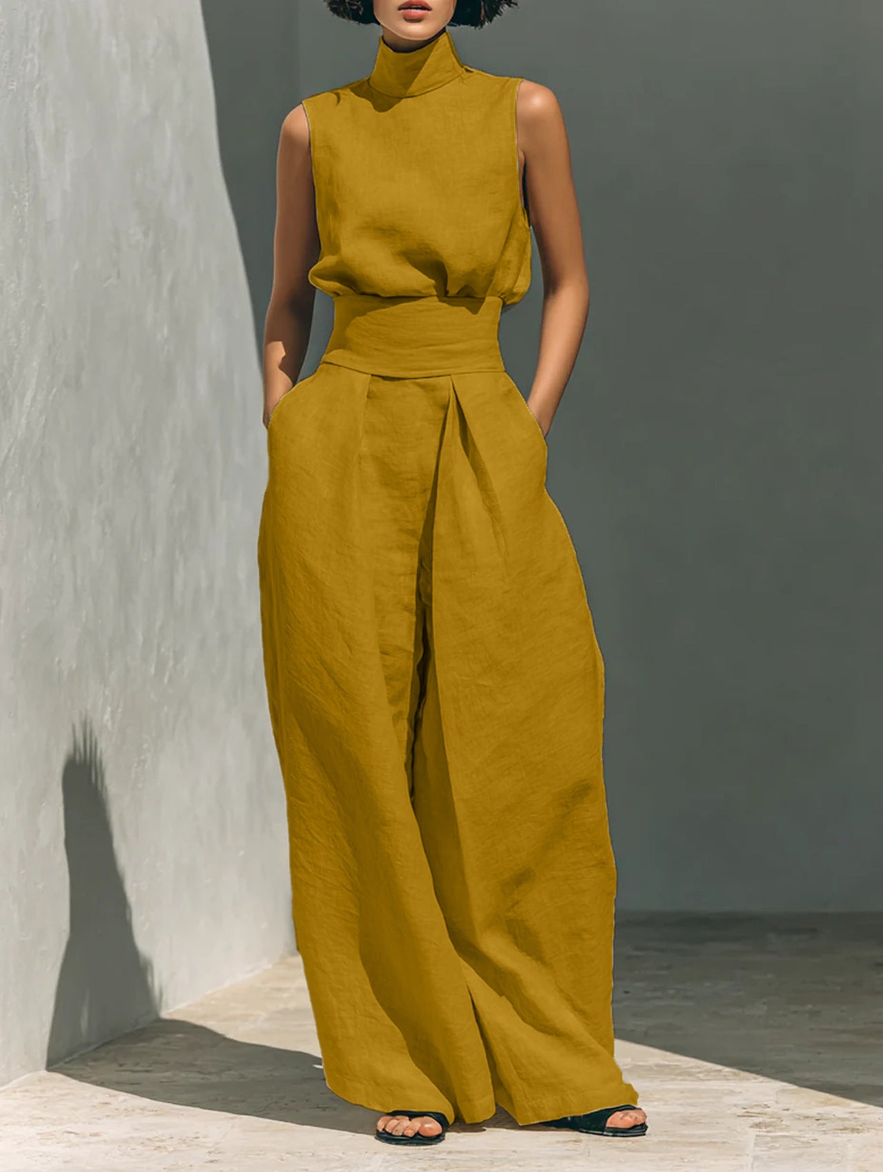 Women's Sleeveless Two-Piece Set
