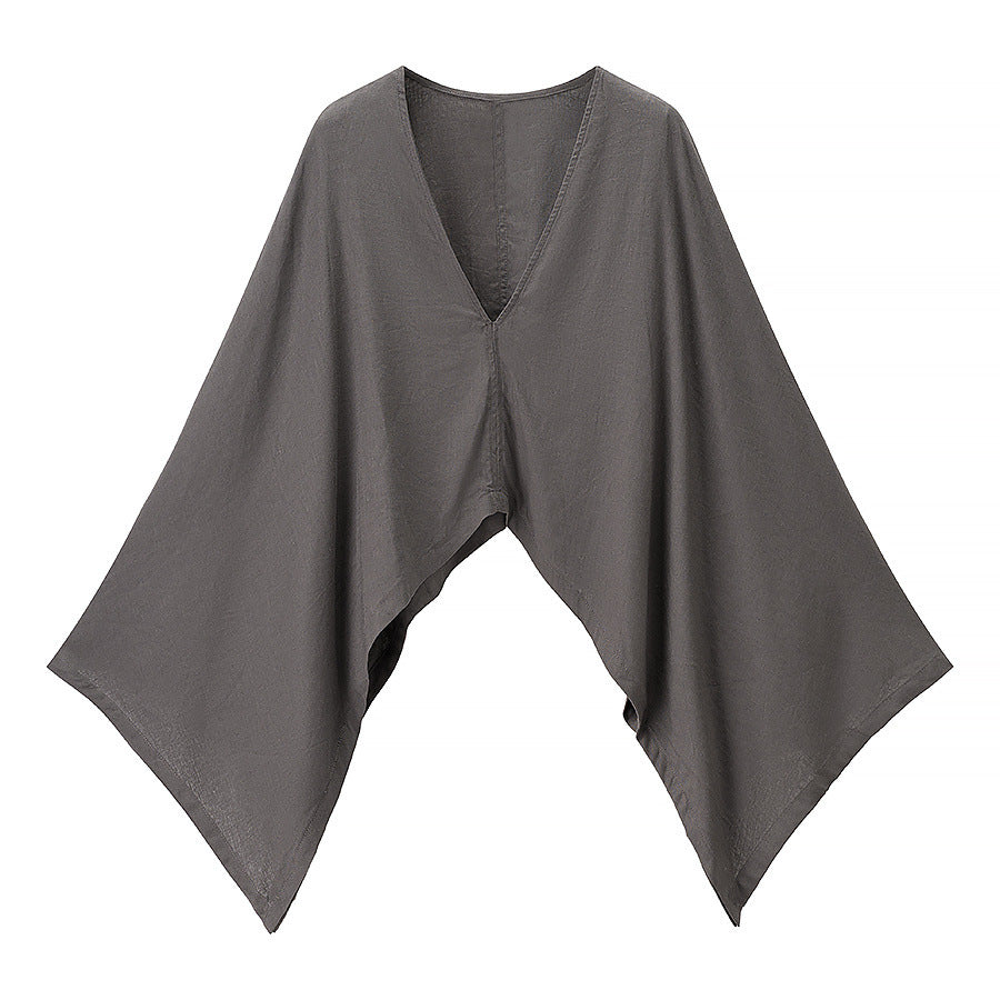 Women's V-Neck Linen Top