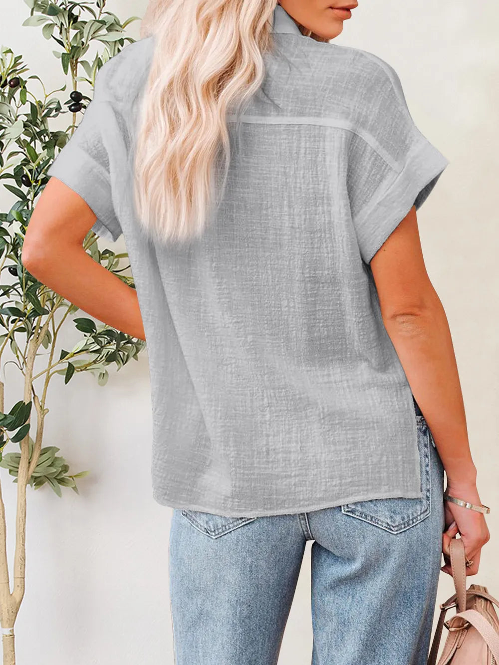 Women's Button-Up Short-Sleeve Shirt