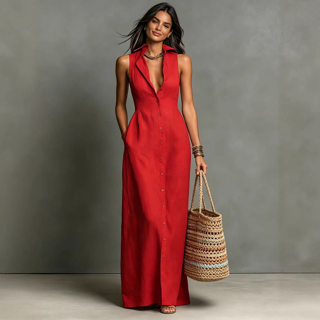 Becimi Women's Sleeveless Pocket Dress