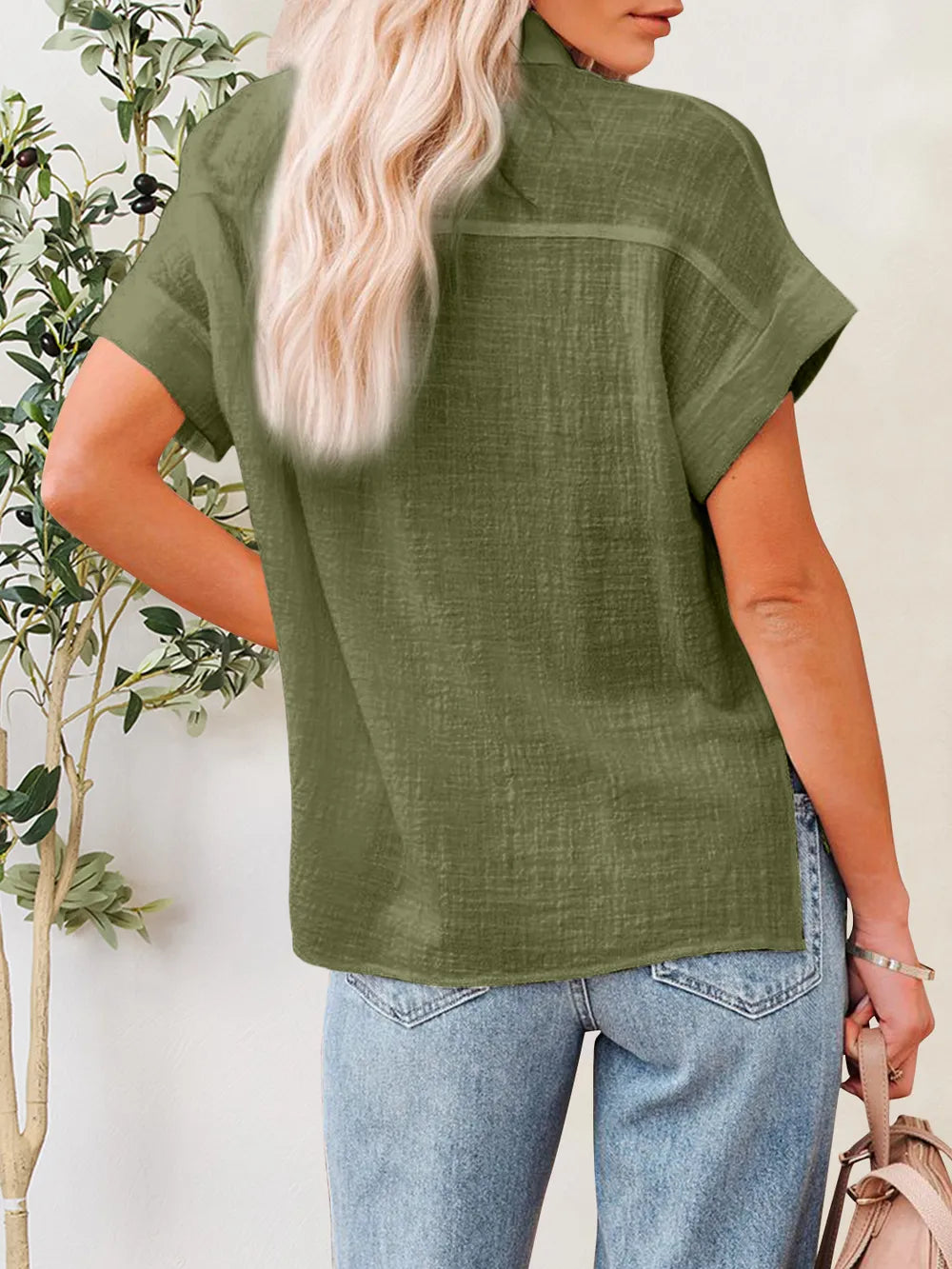 Women's Button-Up Short-Sleeve Shirt