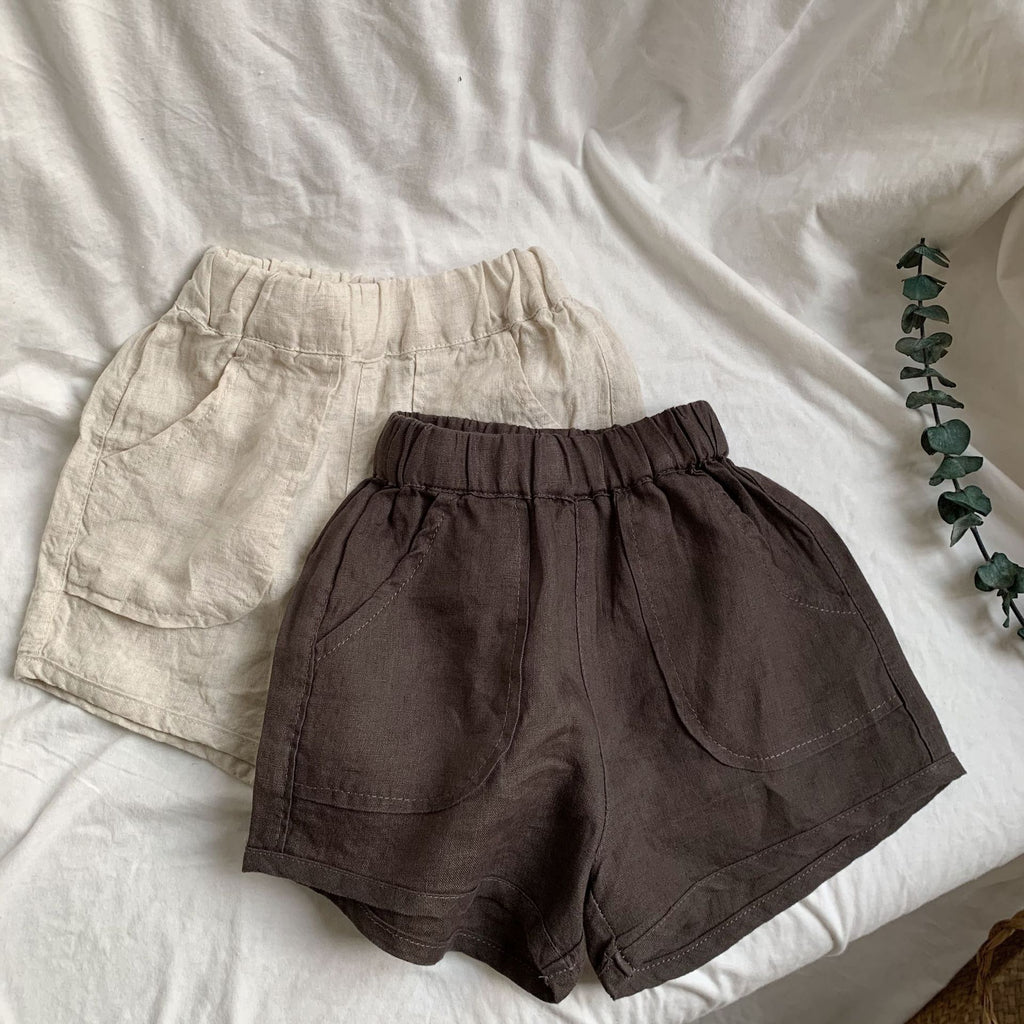 Women's Cargo-Pocket Linen Shorts