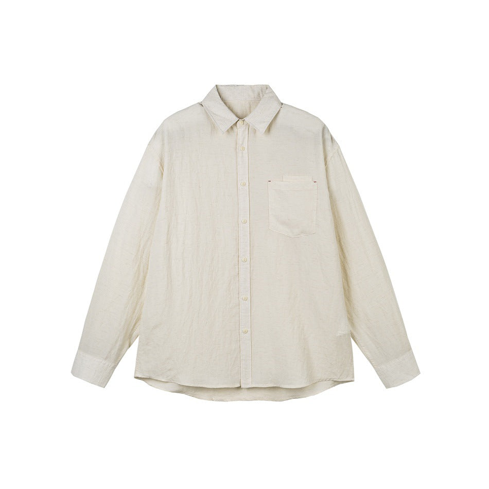 Women's Loose Long-Sleeve Linen Shirt