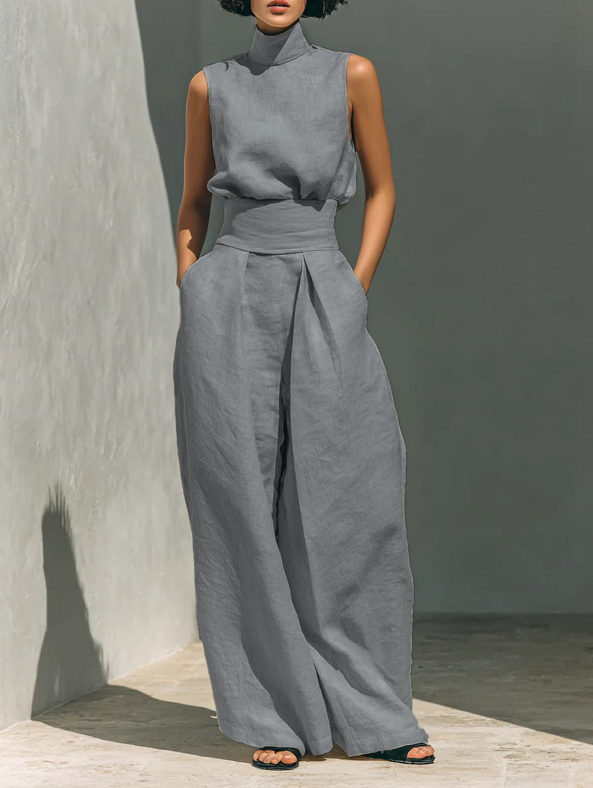 Women's Sleeveless Two-Piece Set