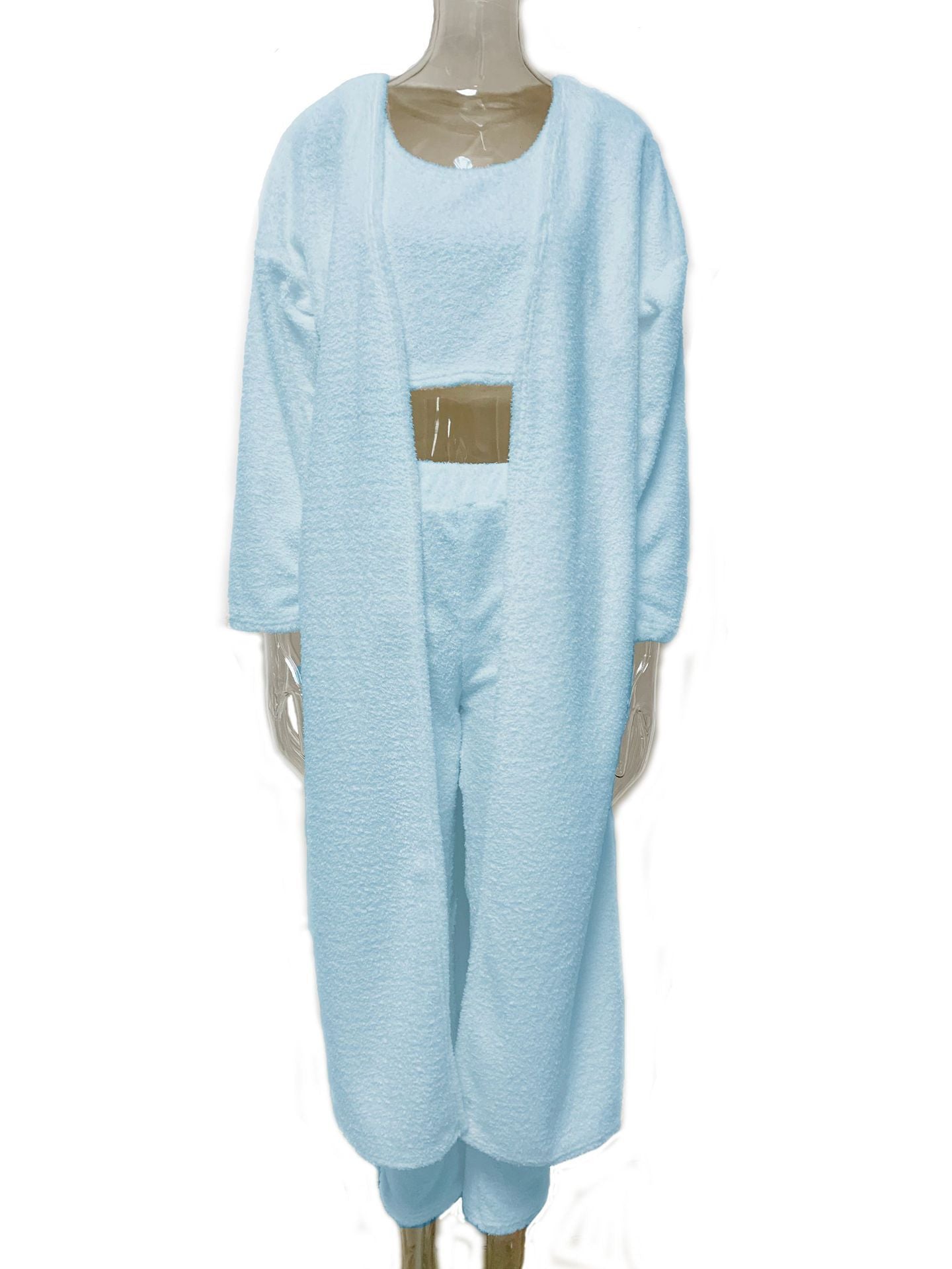 Women's V-Neck Cardigan Long Sleeve Two-Piece Set