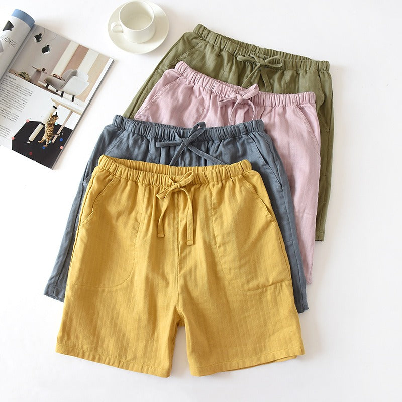 Women's Casual Cotton-Linen Sport Shorts