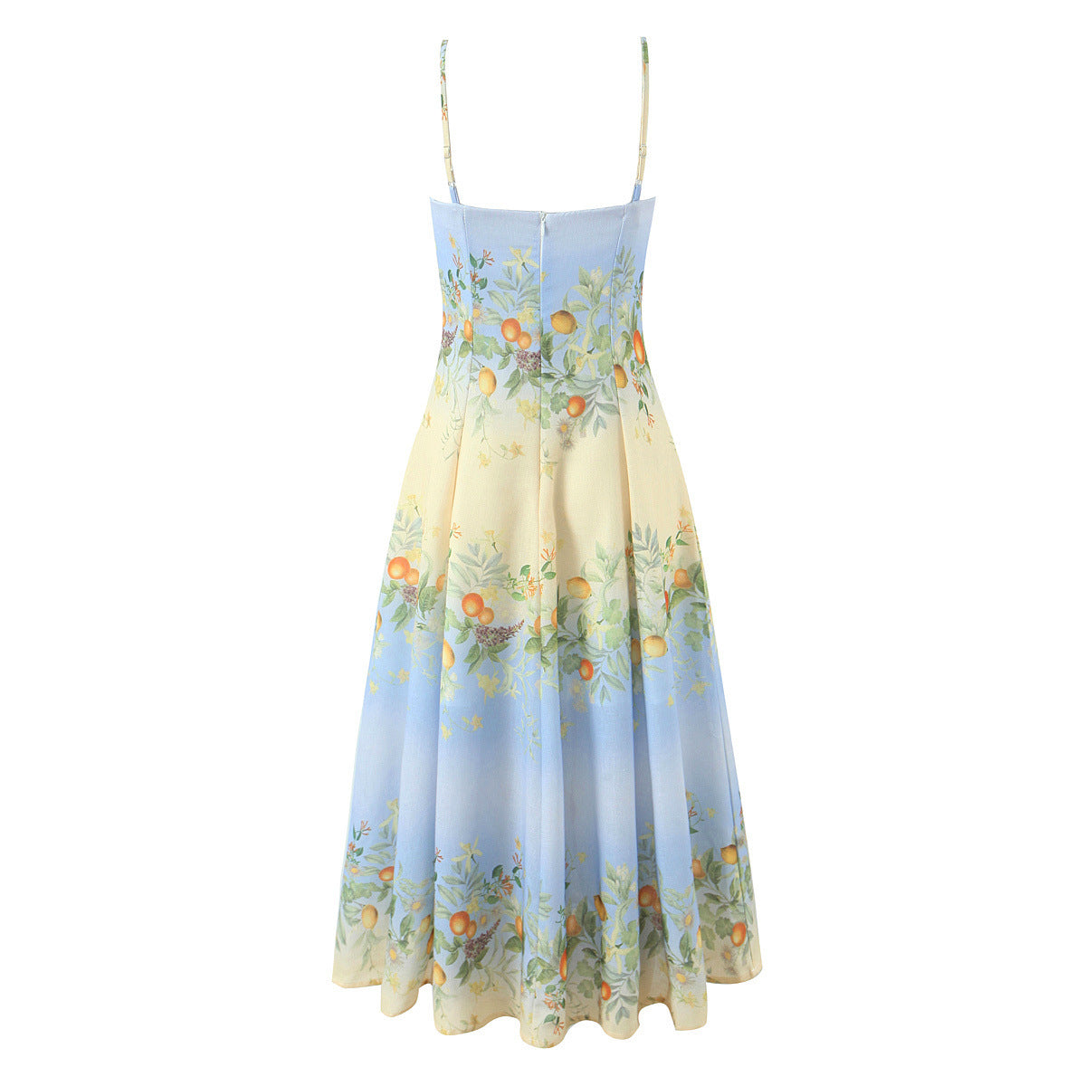 Women's Bohemian Print Linen Maxi Dress