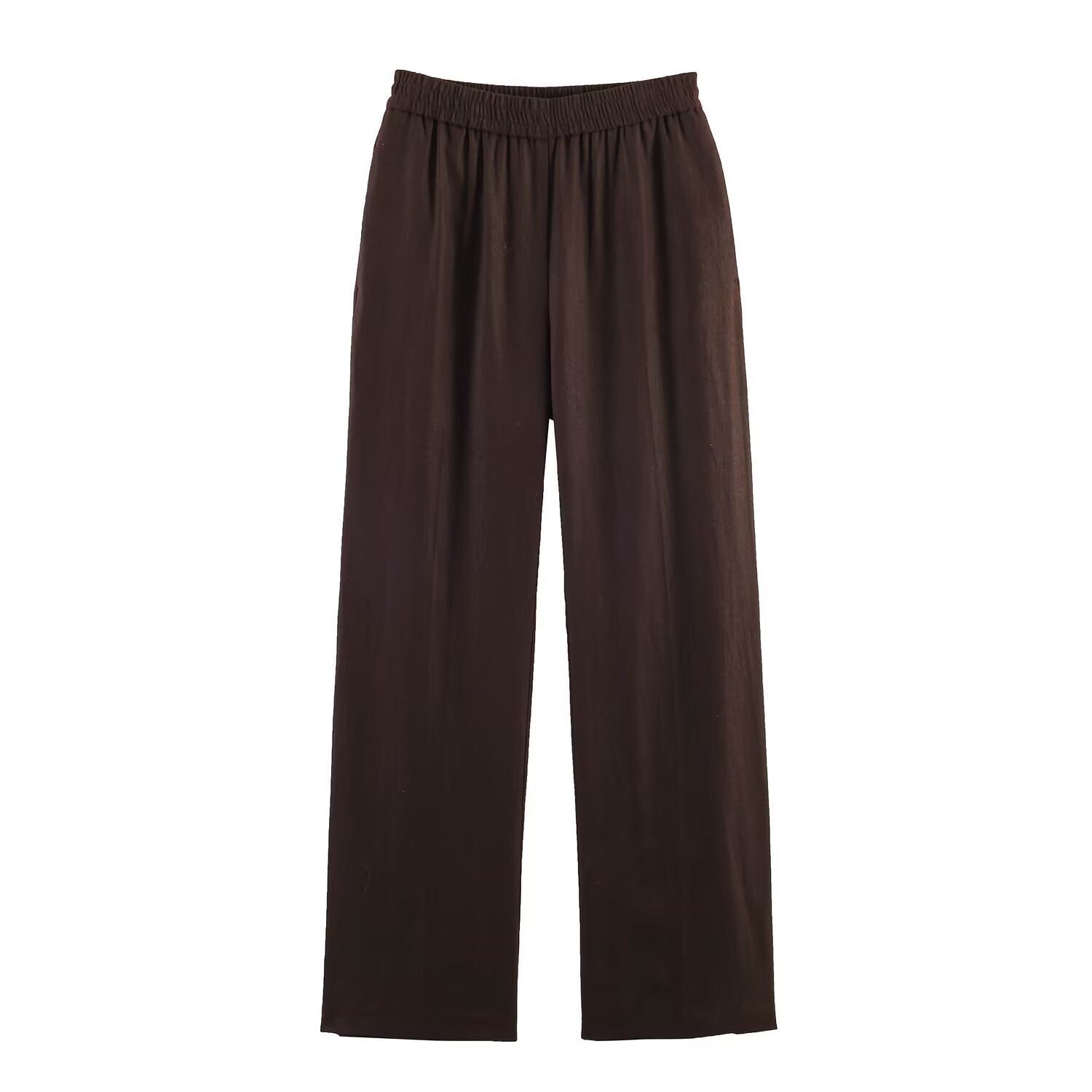 Women's Straight-Leg Linen Blend Trousers