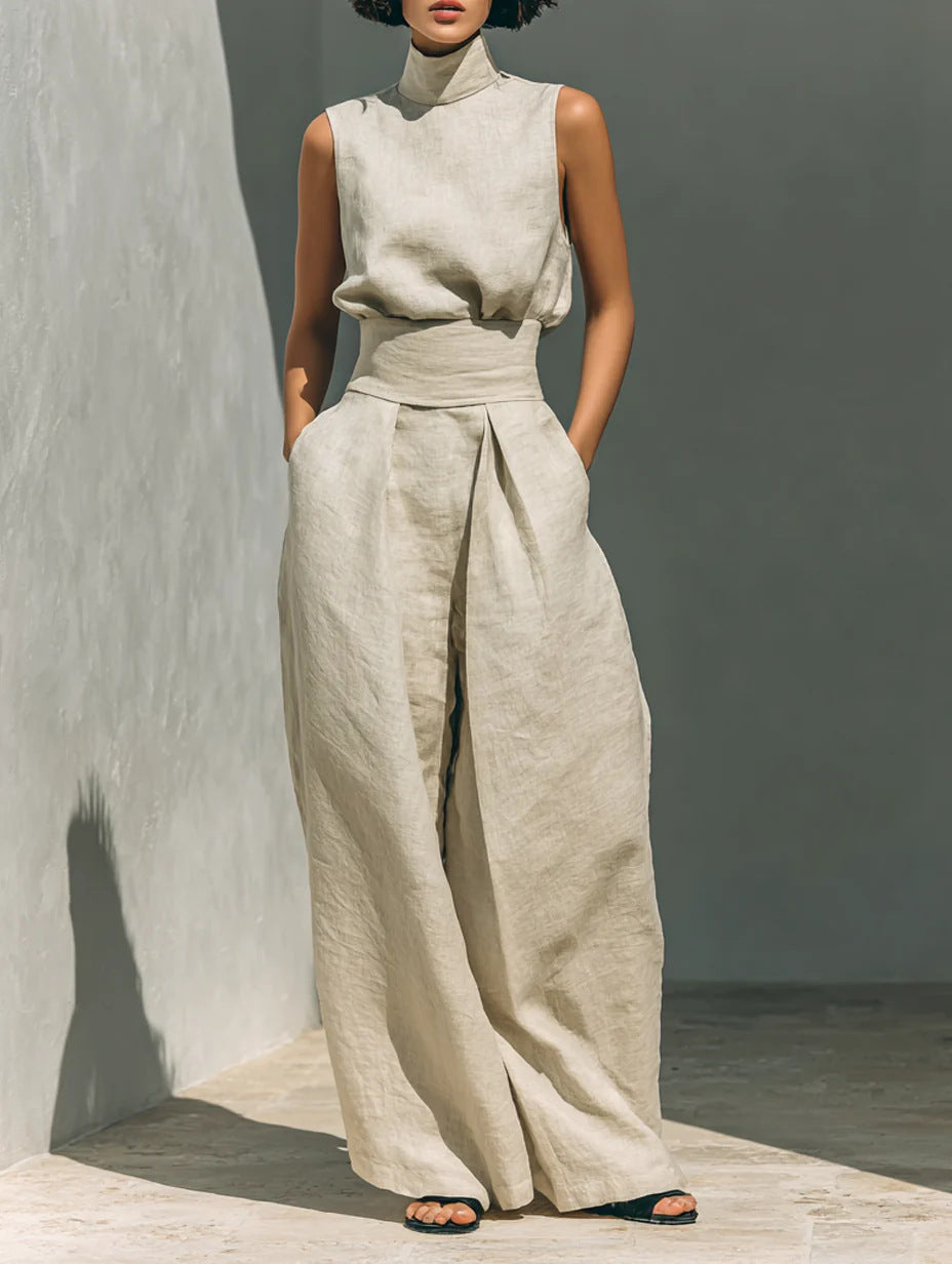 Women's Sleeveless Two-Piece Set