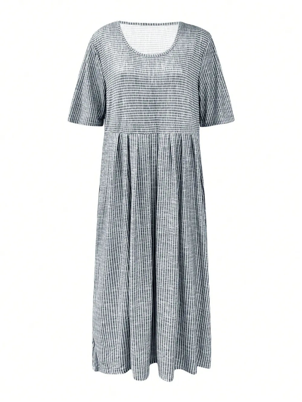 Becimi Women's Pleated Striped Midi Dress