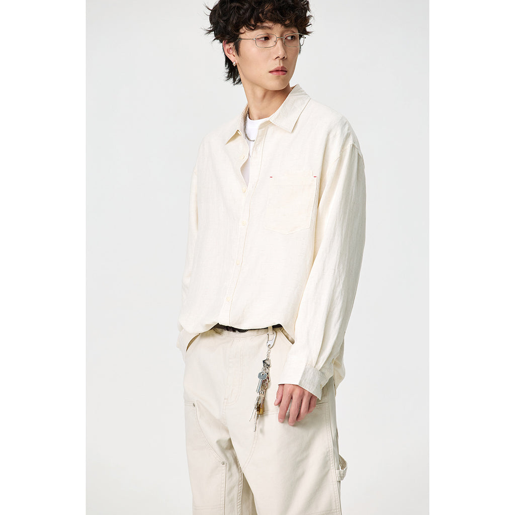 Women's Loose Long-Sleeve Linen Shirt