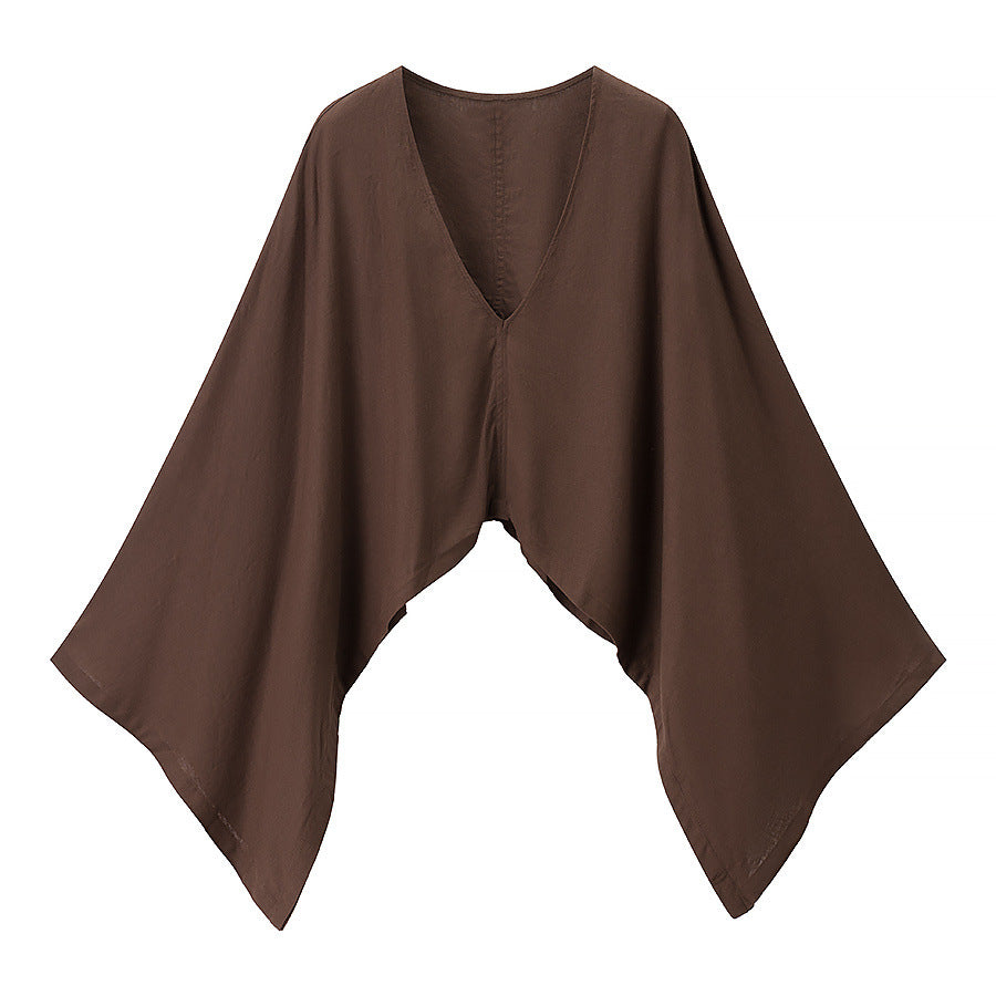 Women's V-Neck Linen Top