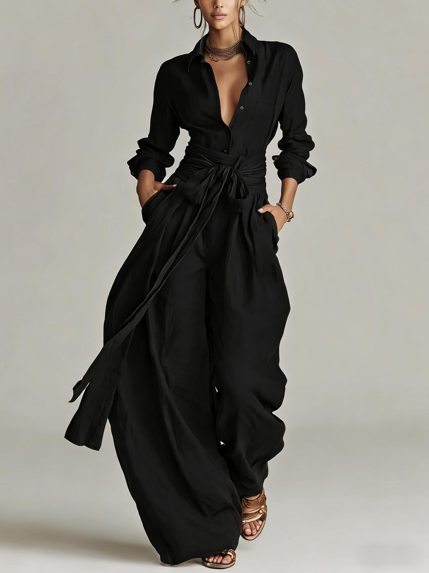 Women's High-Waisted Two-Piece Set