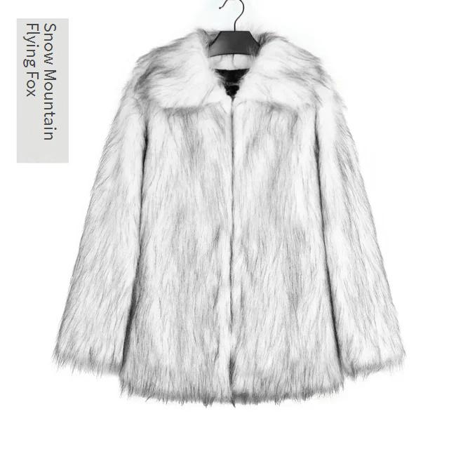 Becimi Women's Long Sleeve Faux Fur Coat
