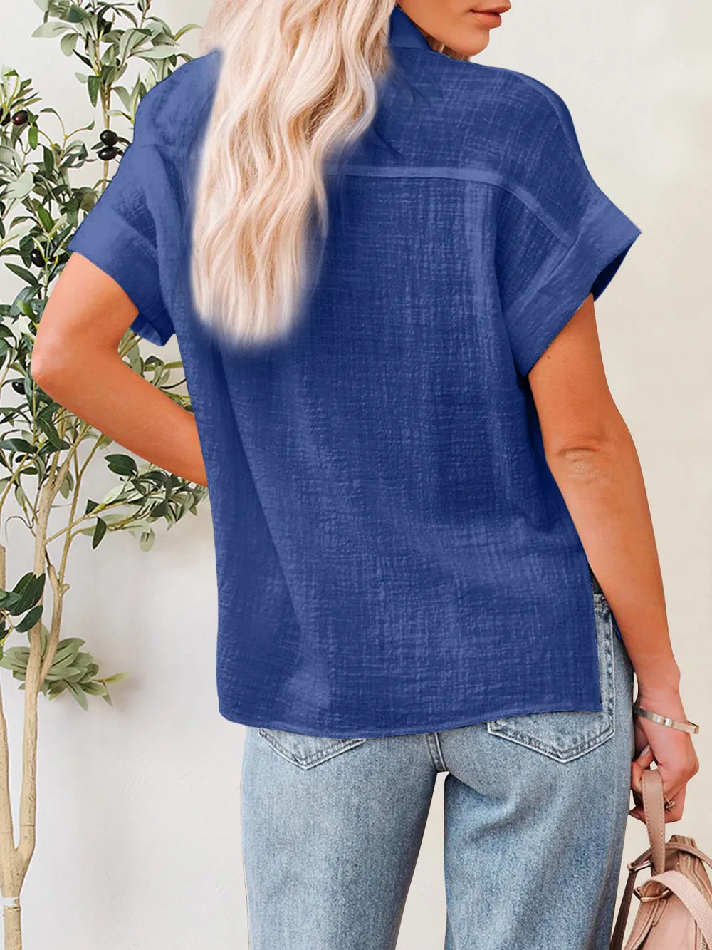 Women's Button-Up Short-Sleeve Shirt