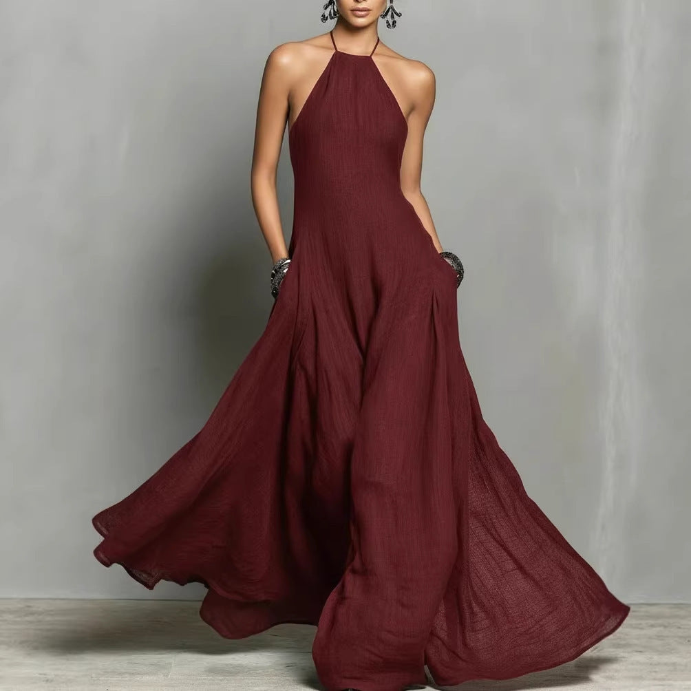Becimi Women's Backless Sleeveless Maxi Dress