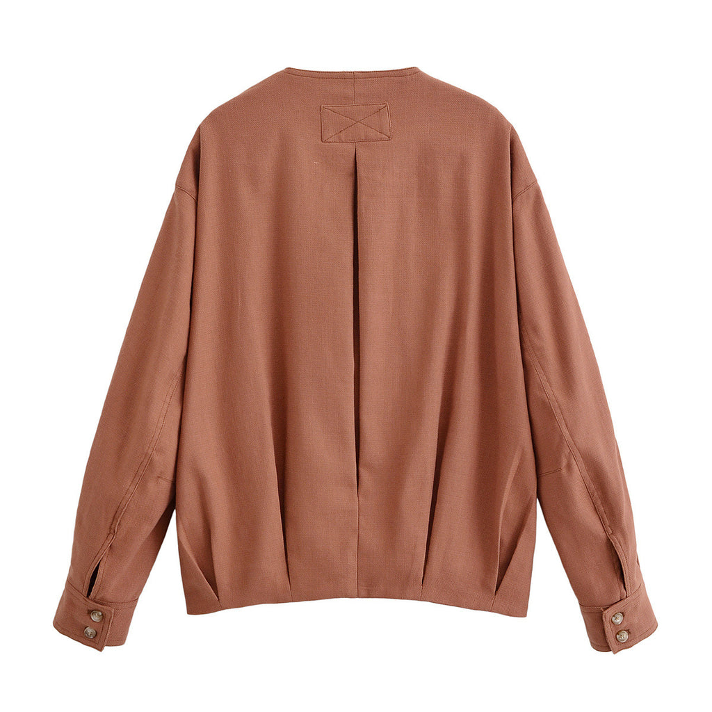 Women's Linen Aviator Jacket