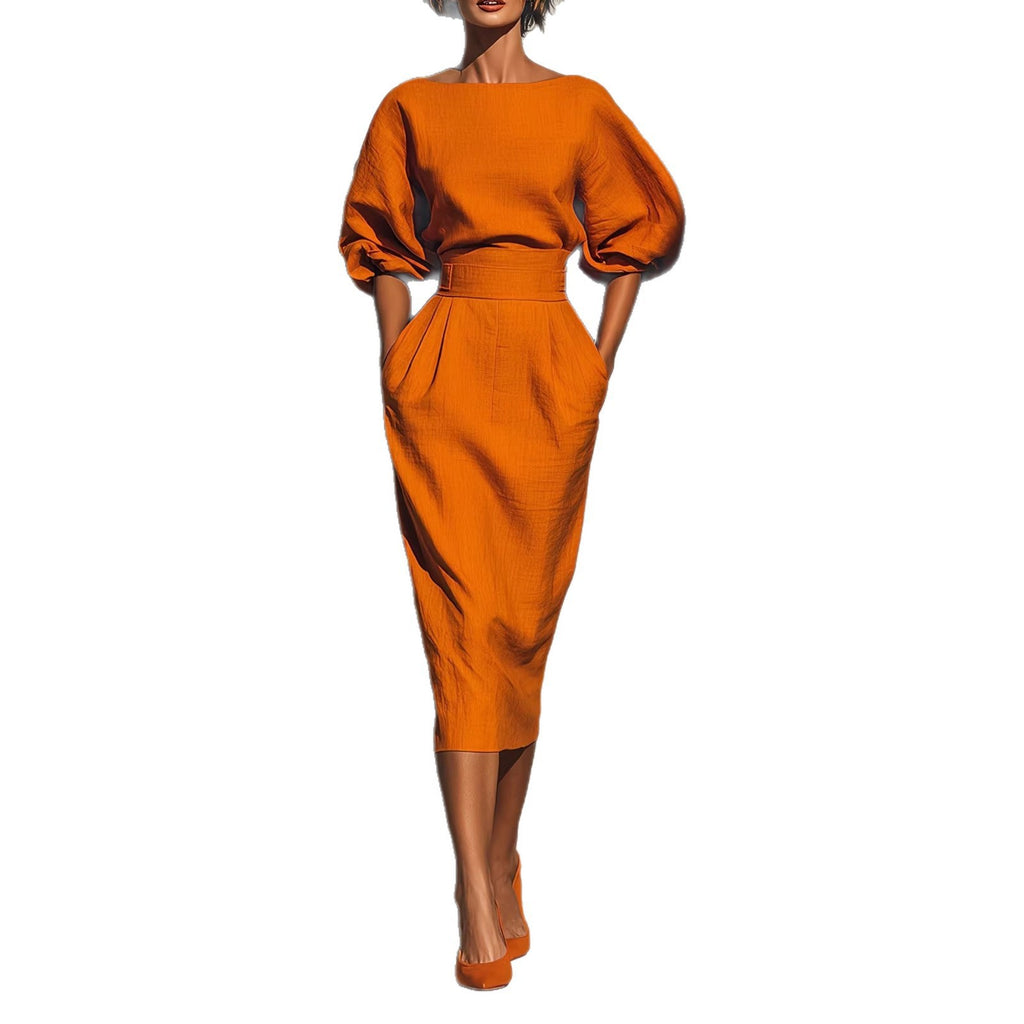 Becimi Women's Pleated Lace Midi Two-Piece Set