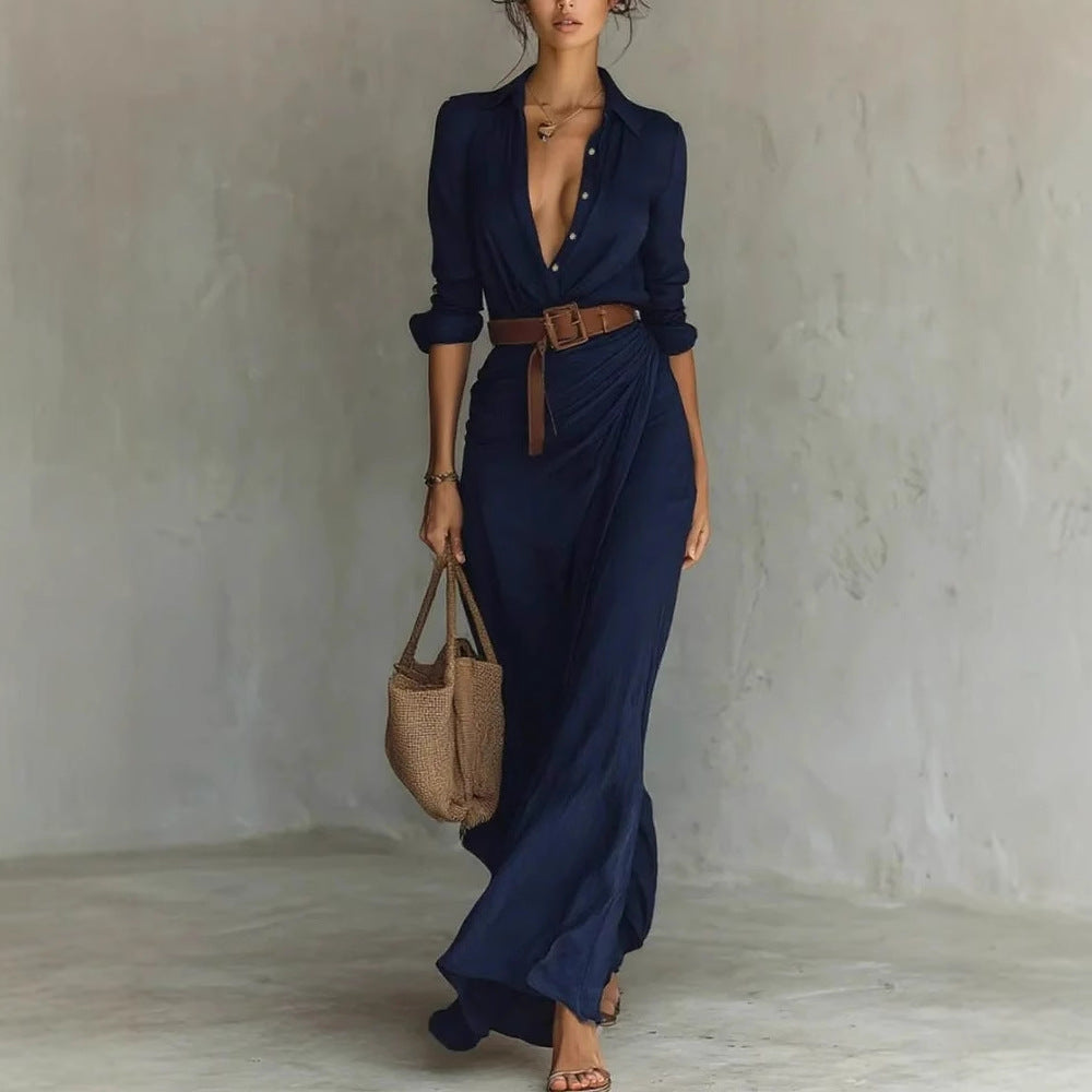 Becimi Women's Pleated Midi Dress