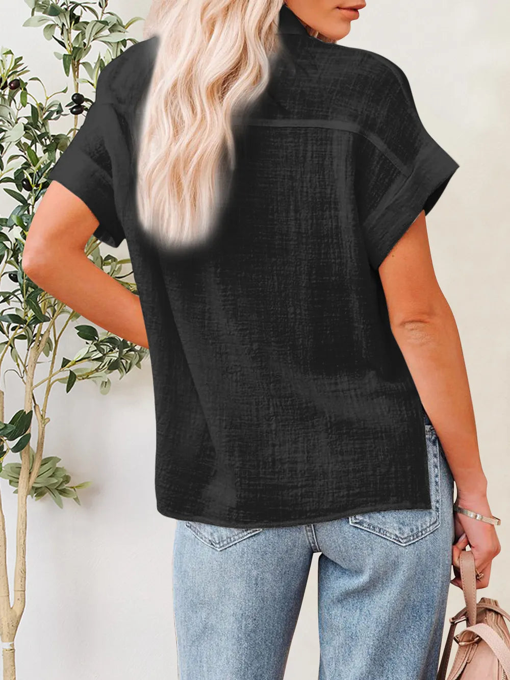 Women's Button-Up Short-Sleeve Shirt