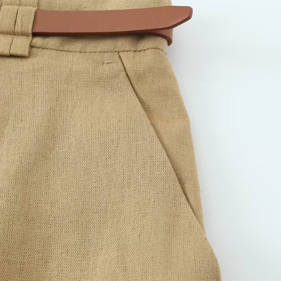 Women's Casual Linen Blend Shorts