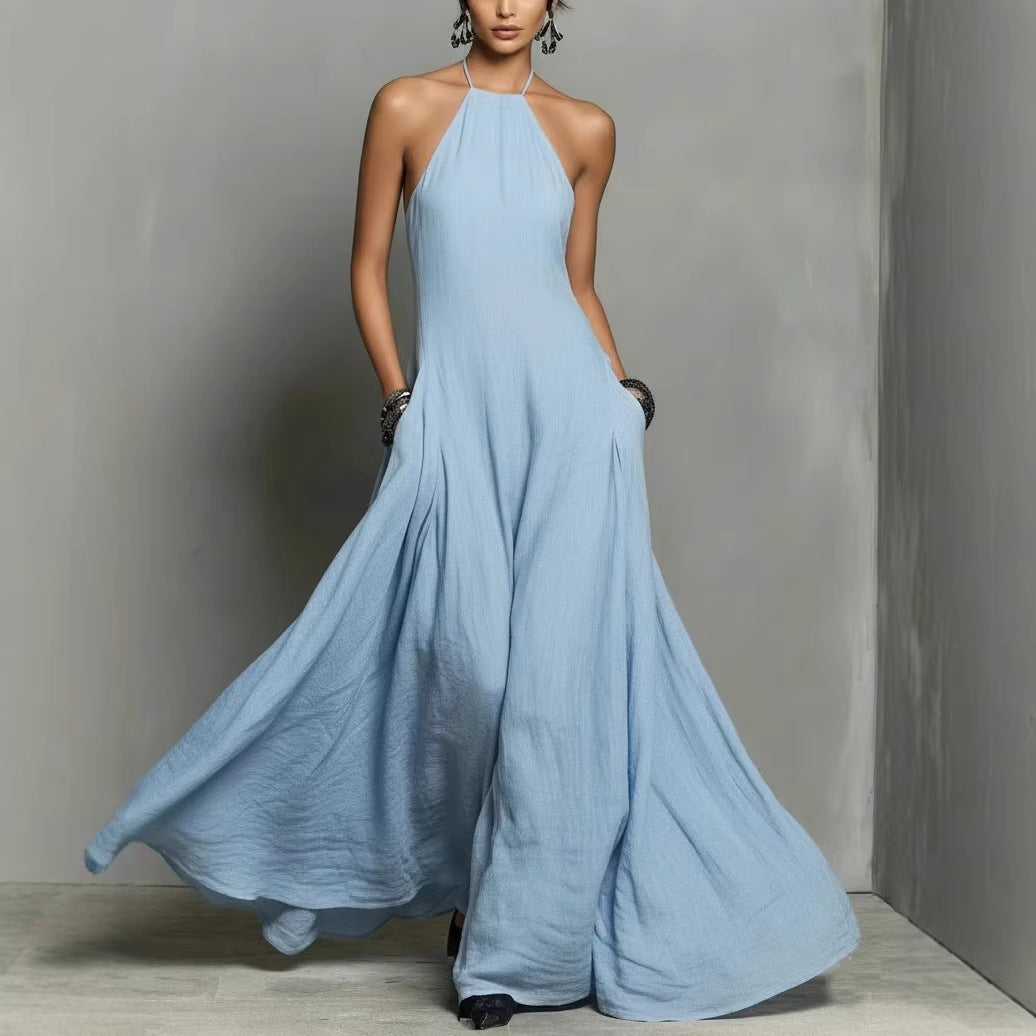 Becimi Women's Backless Sleeveless Maxi Dress