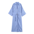 Women's Chic Belted Linen Midi Dress