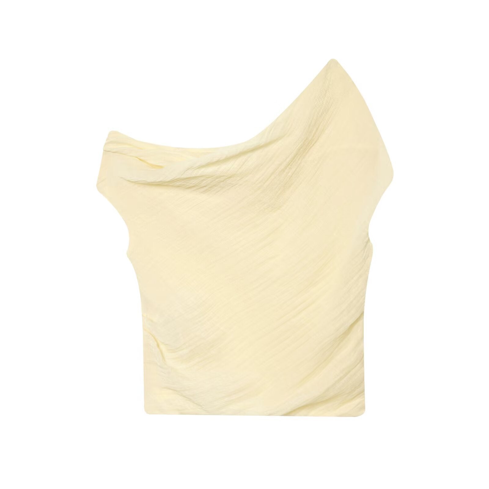 Women's Pleated Drop-Shoulder Linen Top