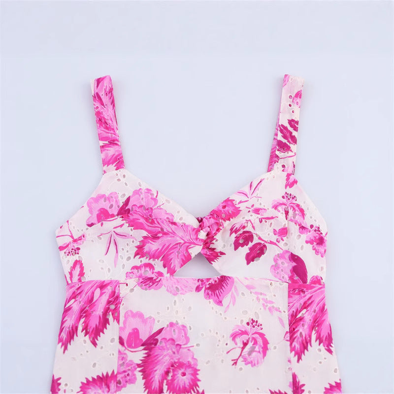 Women's Embroidered Cutout Midi Dress