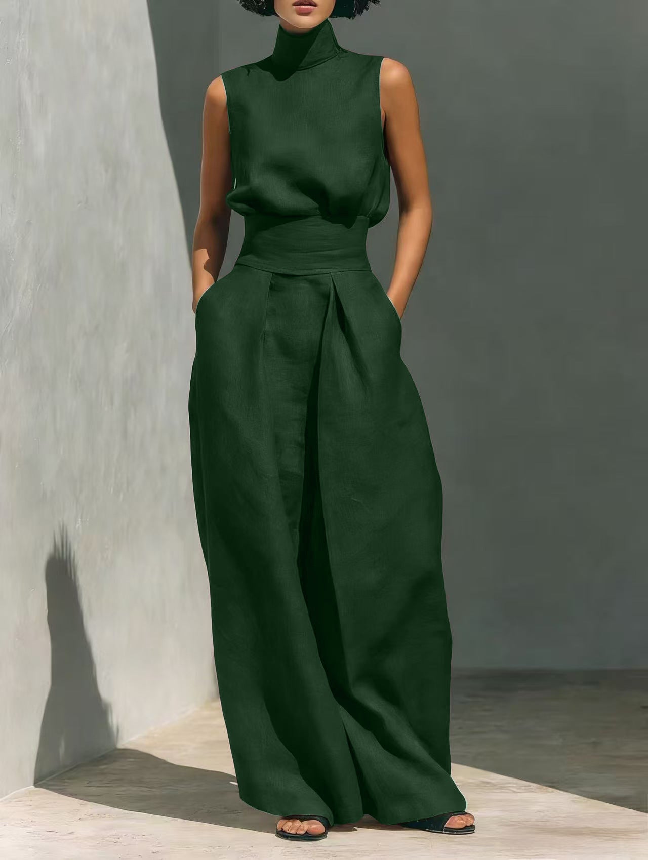 Women's Sleeveless Two-Piece Set