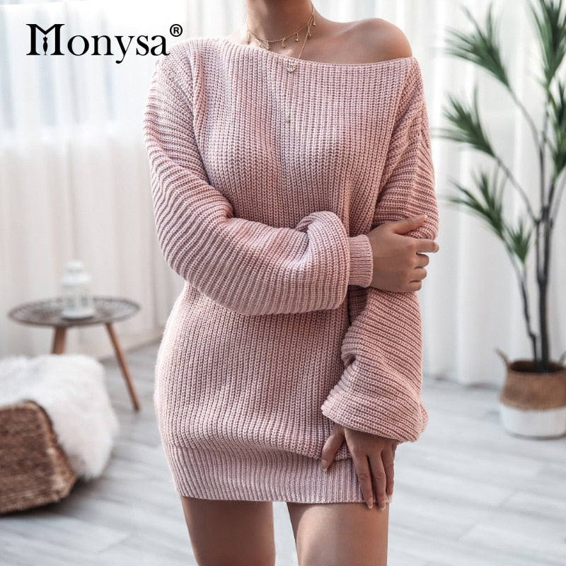 Women's Off-Shoulder Knit Sweater