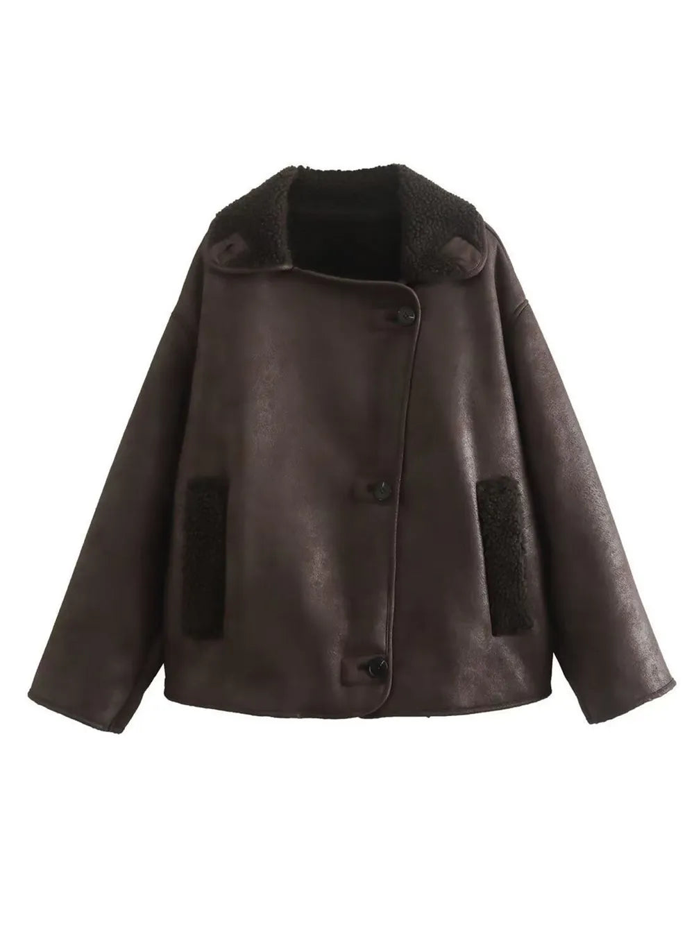 Becimi Women's Long Sleeve Pocket Coat