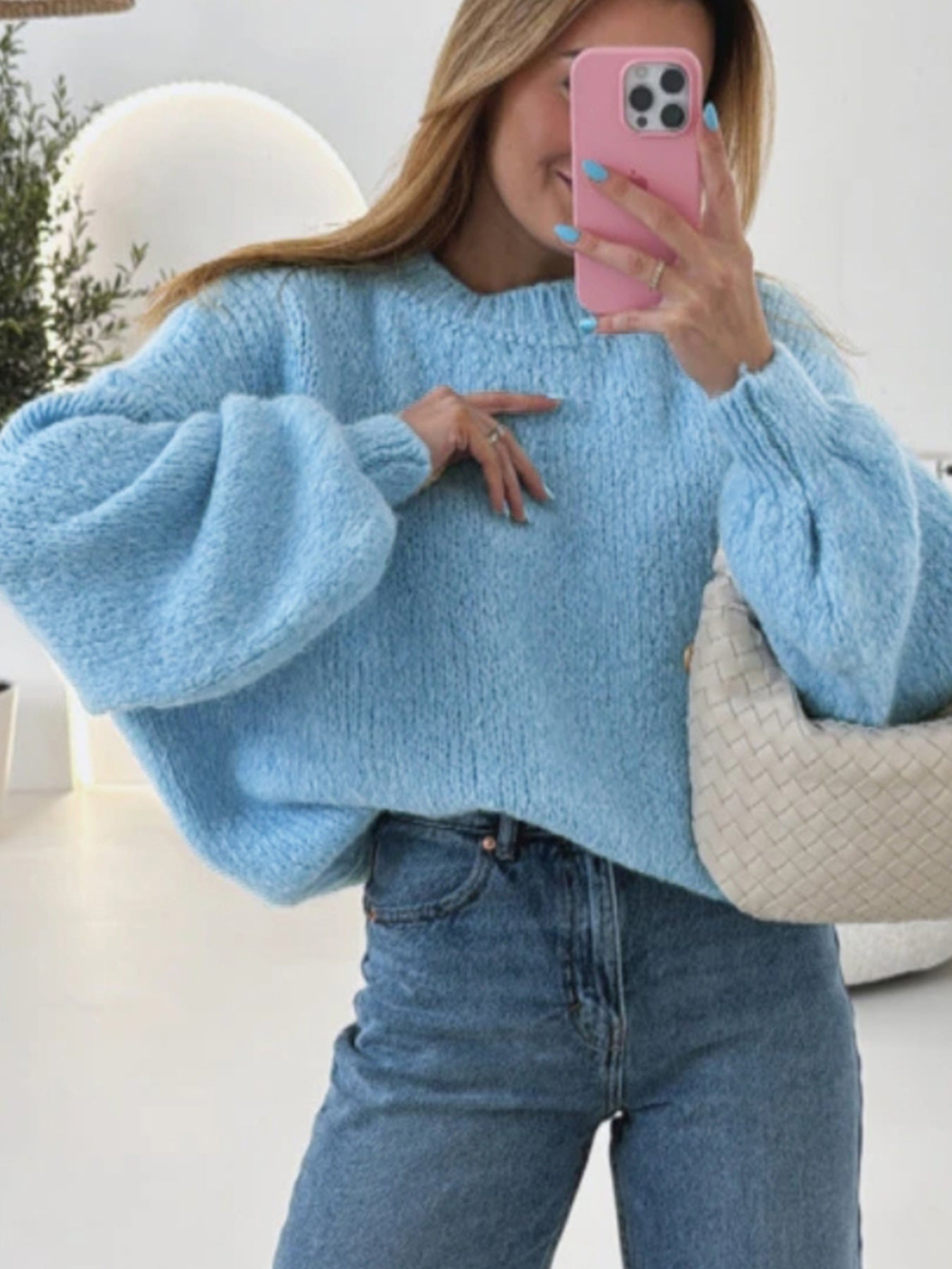 Becimi Women's Long Sleeve Knit Sweater