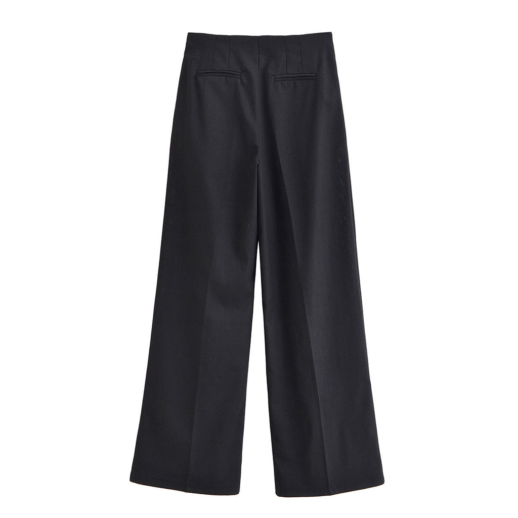 Women's Pleated Linen Blend Trousers