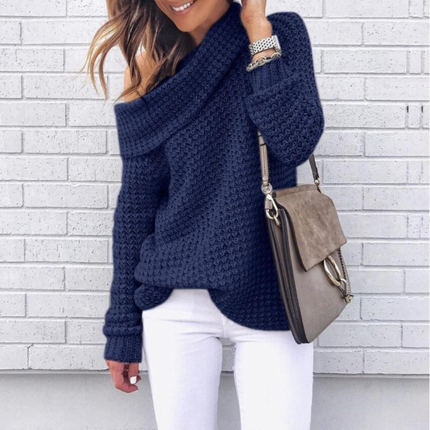 Women's High-Neck Knit Sweater