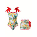 Women's Printed Halter One-Piece Swimsuit