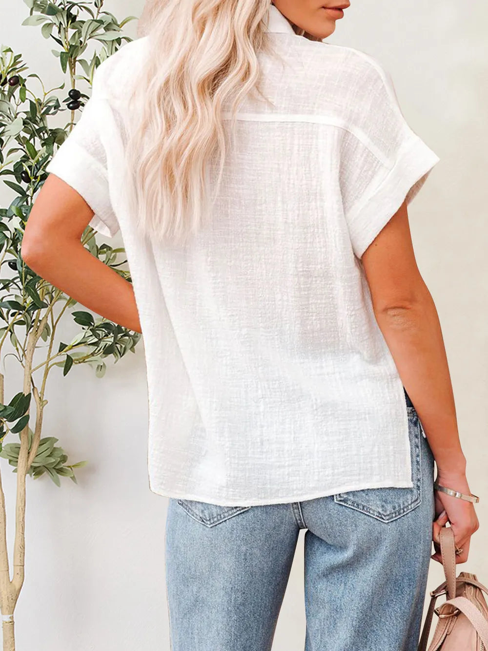 Women's Button-Up Short-Sleeve Shirt