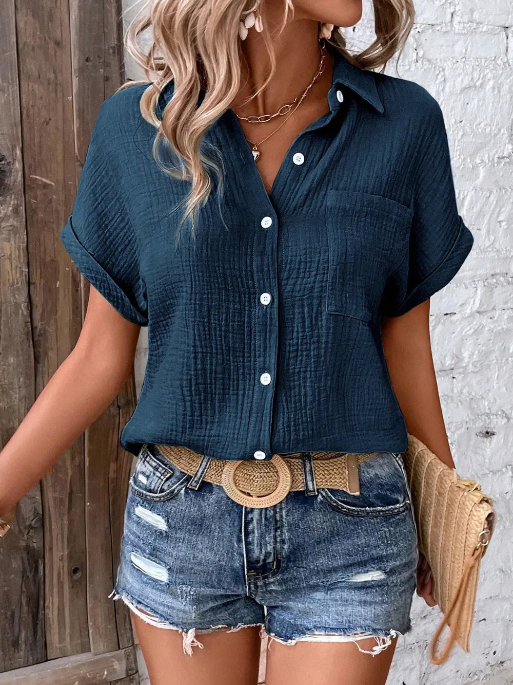 Becimi Women's Pocket Top