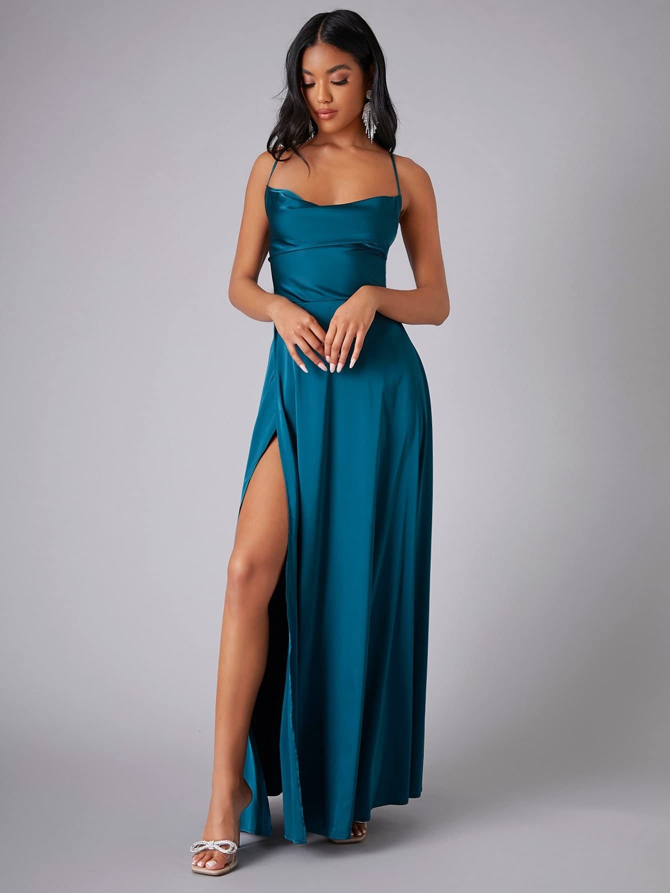 Women's Backless Strapless Bodycon Maxi Dress