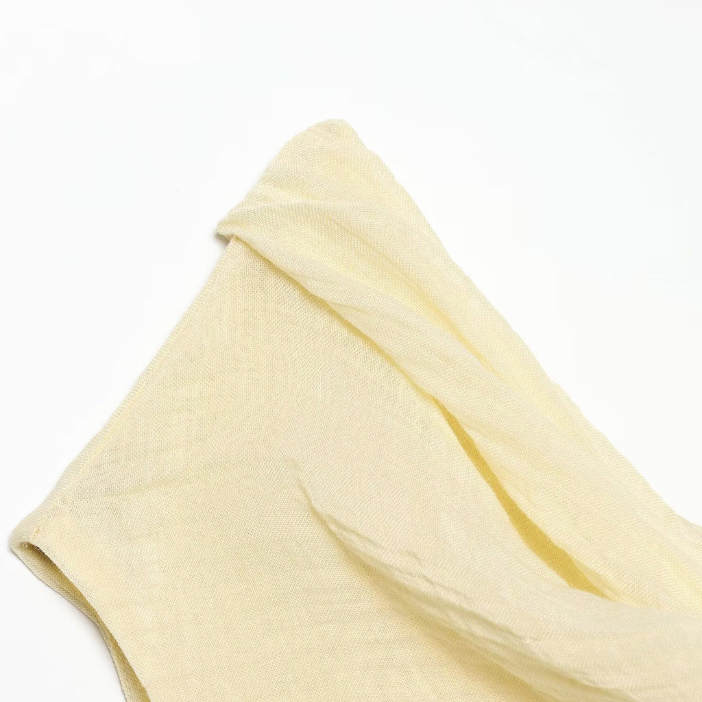 Women's Pleated Drop-Shoulder Linen Top