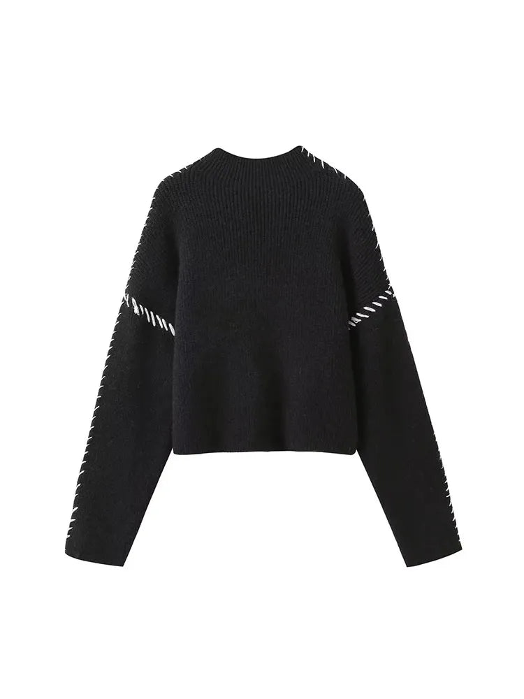Becimi Women's Turtleneck Knit Sweater