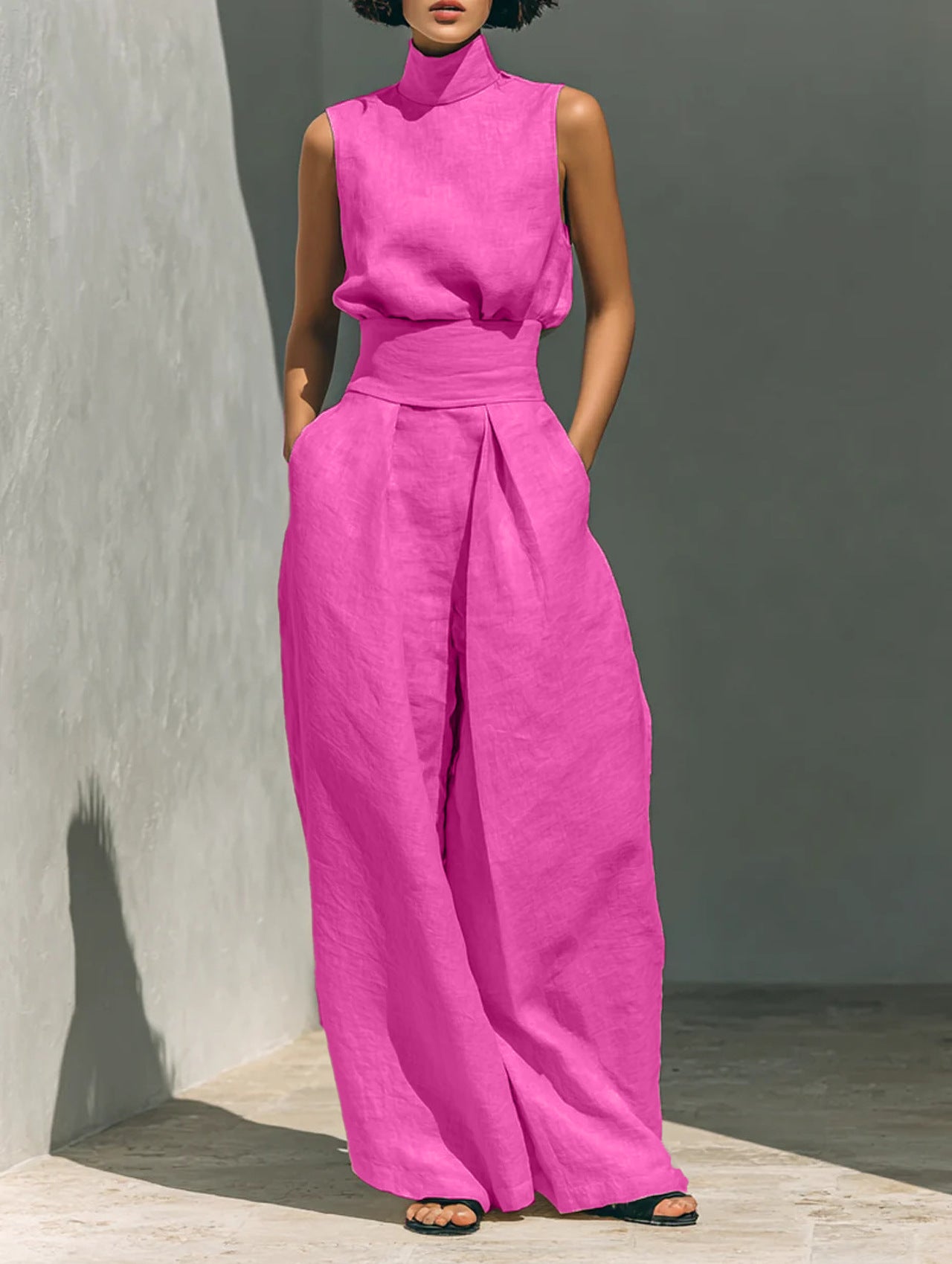 Women's Sleeveless Two-Piece Set