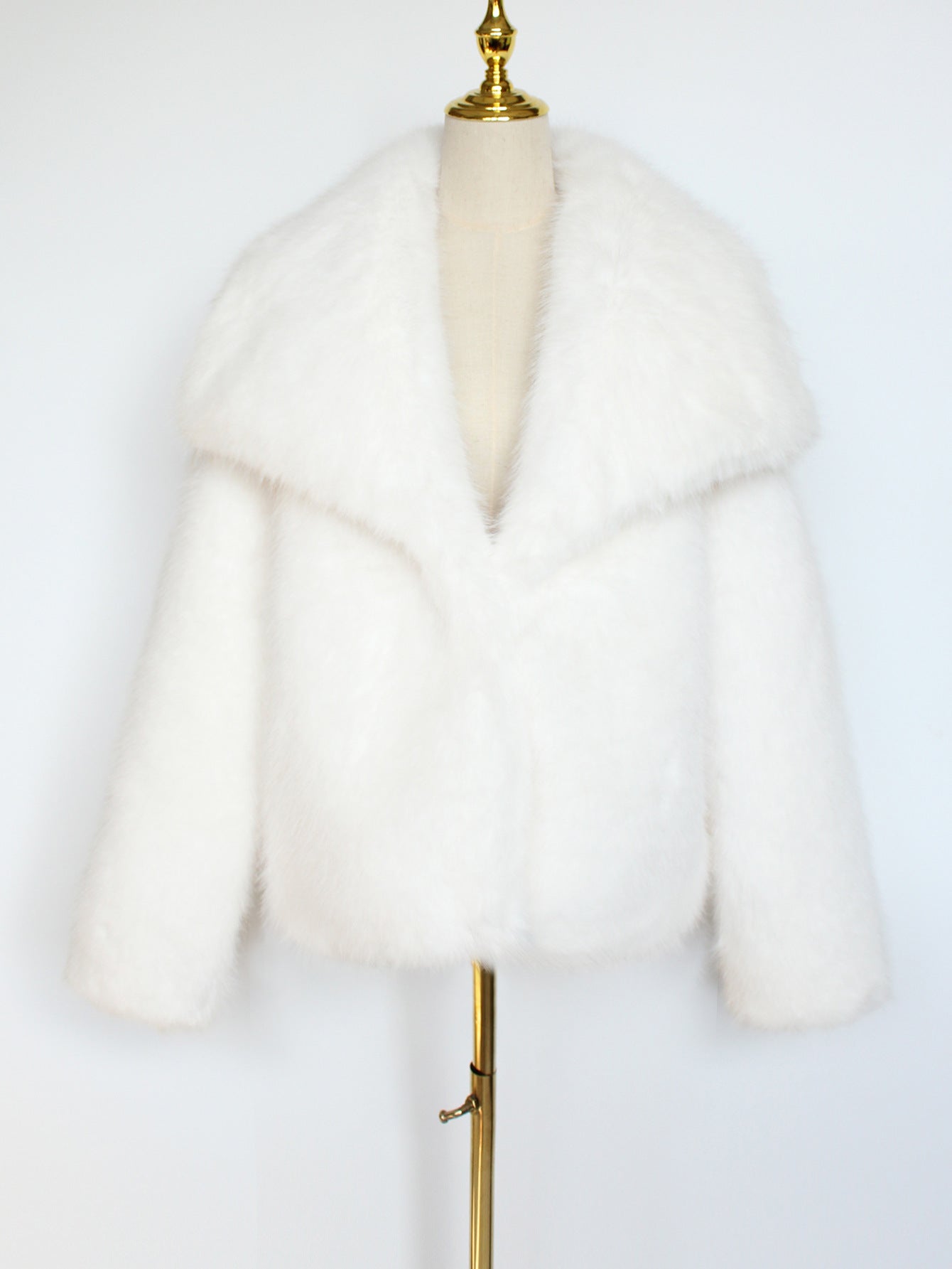 Becimi Women's Long Sleeve Faux Fur Coat