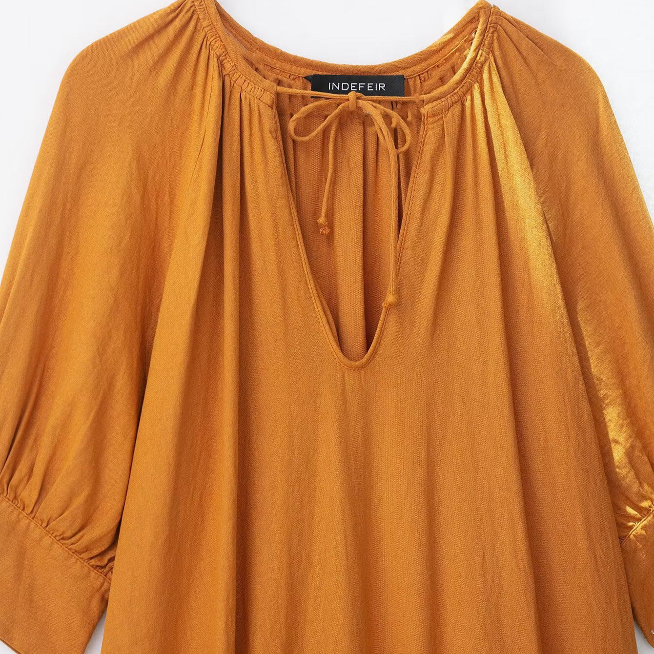 Women's Loose Long-Sleeve Linen Dress