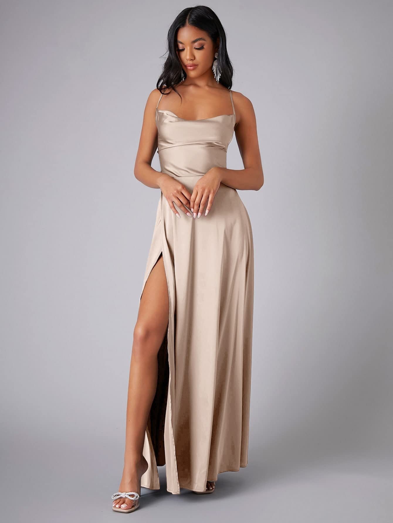Sexy Backless Fitted Strapless Bodycon Dress for  Slim Fit, Long Evening Dress