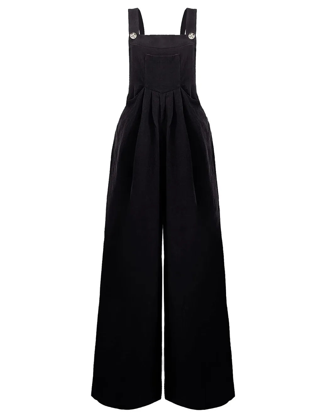 Women's Square-Neck Wide-Strap Overalls